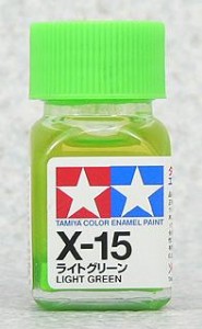 TAMIYA 琺瑯系油性漆 10ml 亮光淡綠色 X-1